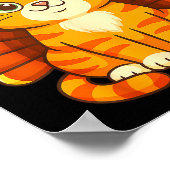 Cute Cat Turkey Funny Thanksgiving For Men Women K Poster (Hoek)