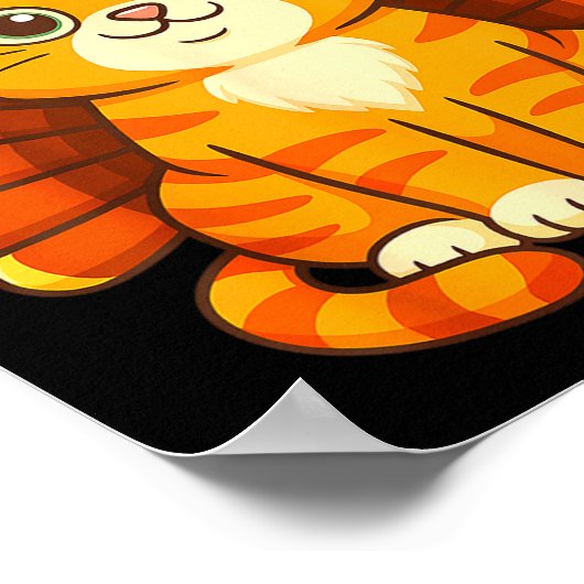 Cute Cat Turkey Funny Thanksgiving For Men Women K Poster (Hoek)