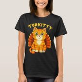 Cute Cat Turkey Funny Thanksgiving For Men Women K T-shirt (Voorkant)