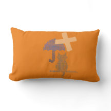 Cute Cat Umbrella Nursery Kinder Monogram