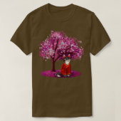 Cute Cat under Blossom Tree T-shirt (Design voorkant)