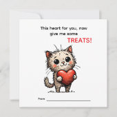 Cute Cat Valentine Card  (Voorkant)