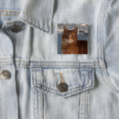 Cute Cat Vierkante Button 5,1 Cm (In situ)
