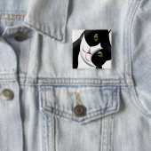 Cute Cat Vierkante Button 5,1 Cm (In situ)