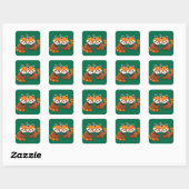 Cute Cat Vierkante Sticker (Vel)