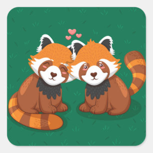 Cute Cat Vierkante Sticker
