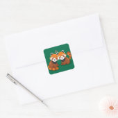 Cute Cat Vierkante Sticker (Envelop)