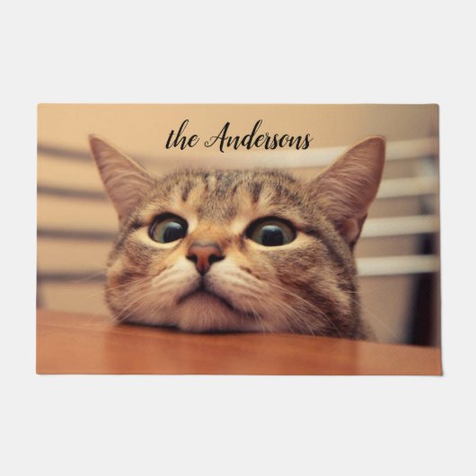 Cute Cat Voeg je eigen foto toe Deurmat (Voorkant)