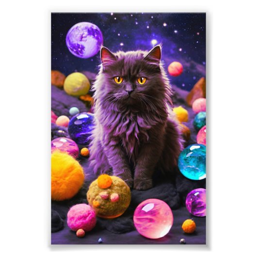Cute Cat Wall Art  Decor Foto Afdruk (Voorkant)