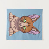 Cute Cat Wandkleed (Voorkant (horizontaal))