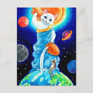 Cute Cat Water Goddess Amphitriet briefkaart