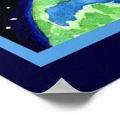 Cute Cat Water Goddess Earth Day Poster (Hoek)