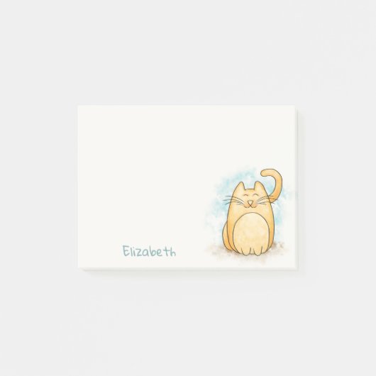 Cute Cat Waterverf Aangepaste Post-it notities Post-it® Notes (Voorkant)