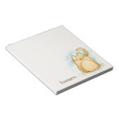 Cute Cat Waterverf personaliseren Notitieblok (Schuin)
