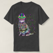 Cute Cat Wearing Carnival Mask Mardi Gras Cat Love T-shirt (Design voorkant)