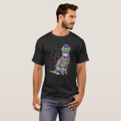 Cute Cat Wearing Carnival Masker Mardi Gras Cat Lo T-shirt (Voorkant volledig)
