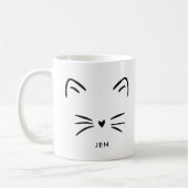 Cute Cat Whiskers Koffiemok (Links)