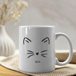 Cute Cat Whiskers Koffiemok<br><div class="desc">Schattige kattenwhiskers ontwerpen.</div>