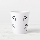 Cute Cat Whiskers Latte Mok (Voorkant)