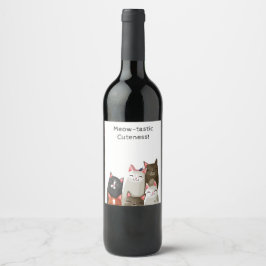 Cute Cat Wijn Etiket