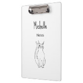 Cute Cat Winking Kat Cartoon Black White Klembord (Links)