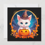 Cute Cat Witch Pumpkin (Voorkant)