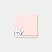 Cute Cat with Flower Post-it® Notes (Voorkant)