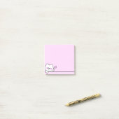 Cute Cat with Flower Post-it® Notes (Op bureau)