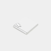 Cute Cat with Flower Post-it® Notes (Schuin)