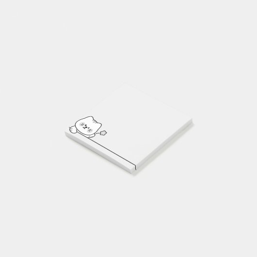 Cute Cat with Flower Post-it® Notes (Schuin)