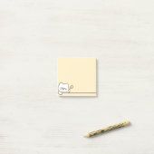 Cute Cat with Flower Post-it® Notes (Op bureau)