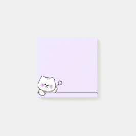 Cute Cat with Flower Post-it® Notes