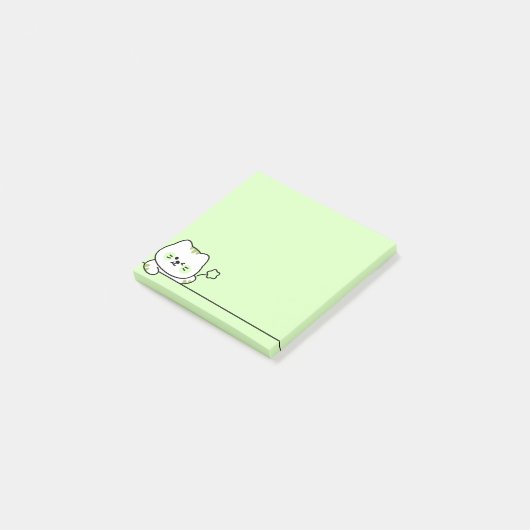 Cute Cat with Flower Post-it® Notes (Schuin)
