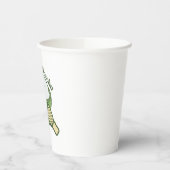  Cute cat with matcha drink Papieren Bekers (Links)