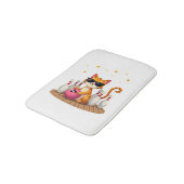 Cute Cat With Sunglasses Cat Playing Bowling For m Badmat (Gekanteld)