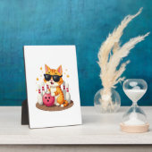 Cute Cat With Sunglasses Cat Playing Bowling For m Fotoplaat (Zijkant)