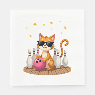 Cute Cat With Sunglasses Cat Playing Bowling For m Servet