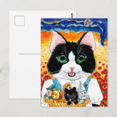 Cute Cat Wizard of Oz briefkaart (Voorkant / Achterkant)