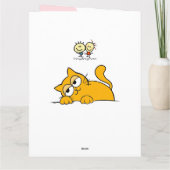 Cute Cat wordt mijn Valentijn Greep Kaart (Achterkant)