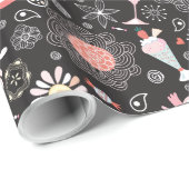 Cute Cat Wrapping Pape Cadeaupapier (Rol Hoek)