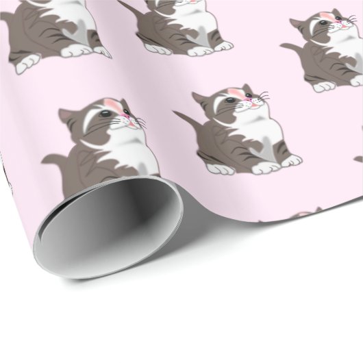 Cute Cat Wrapping Paper Cadeaupapier (Rol Hoek)