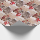 Cute Cat Wrapping Paper Cadeaupapier (Hoek)