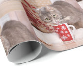 Cute Cat Wrapping Paper Cadeaupapier (Rol Hoek)