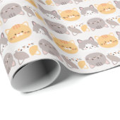 Cute Cat Wrapping Paper Cadeaupapier (Rol Hoek)
