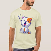 Cute Cat Yawning T-shirt (Voorkant)