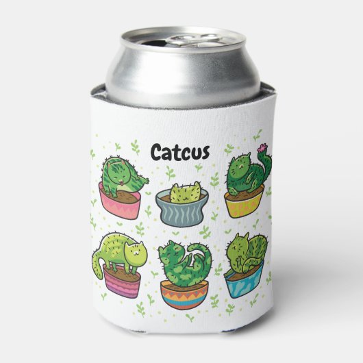 Cute Catcus Blikjeskoeler (Blikje Voorkant)