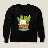 Cute Catcus Kawaii Cactus Cat Illustration (Voorkant)