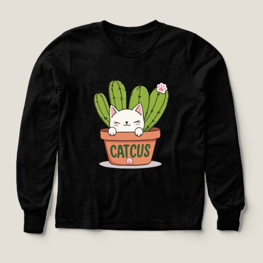 Cute Catcus Kawaii Cactus Cat Illustration (Voorkant)