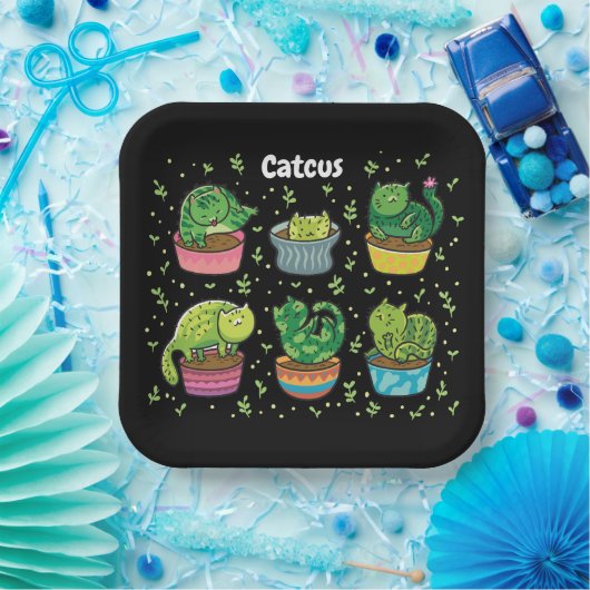 Cute Catcus Papieren Bordje (Feest)