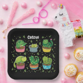 Cute Catcus Papieren Bordje (Feest)